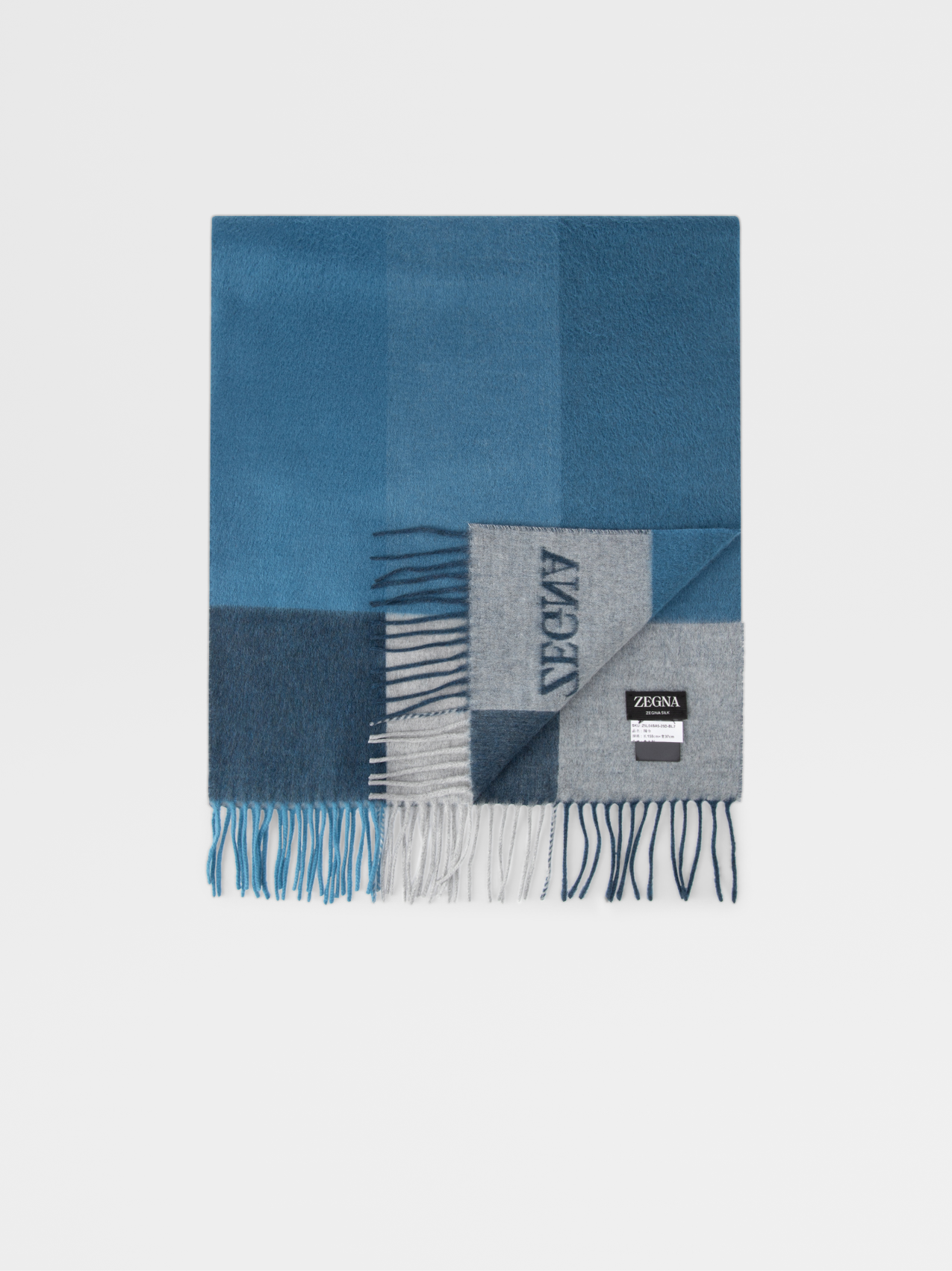 Blue Zegna Silk Scarf